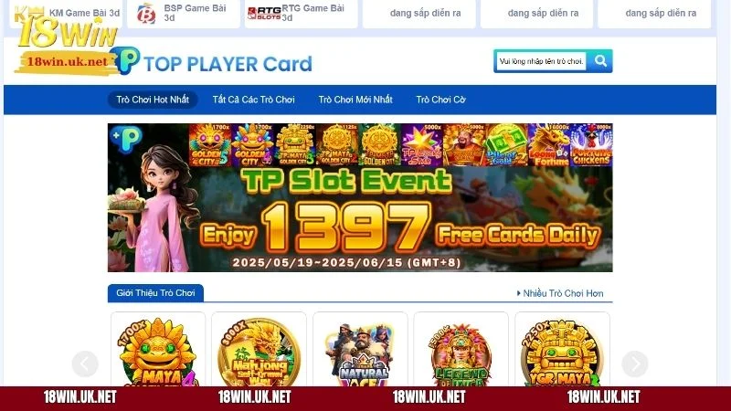 Giao diện của game bài 18WIN được đầu tư mạnh mẽ, độc đáo