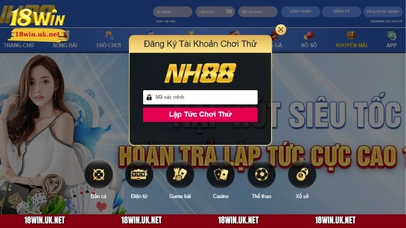 Tài khoản nạp tiền sẽ được quyền đặt cược thật